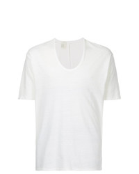 weißes T-Shirt mit einem Rundhalsausschnitt von N. Hoolywood