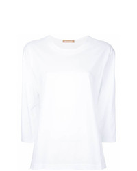 weißes T-Shirt mit einem Rundhalsausschnitt von Nehera
