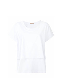 weißes T-Shirt mit einem Rundhalsausschnitt von Nehera