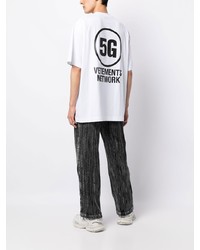 weißes T-Shirt mit einem Rundhalsausschnitt von Vetements