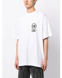 weißes T-Shirt mit einem Rundhalsausschnitt von Vetements