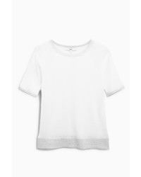 weißes T-Shirt mit einem Rundhalsausschnitt von NEXT