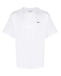 weißes T-Shirt mit einem Rundhalsausschnitt von Nike