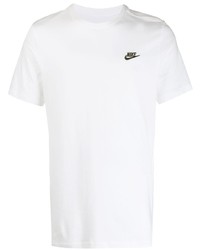 weißes T-Shirt mit einem Rundhalsausschnitt von Nike