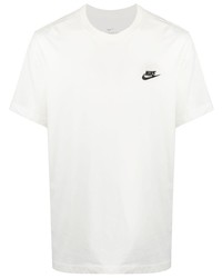 weißes T-Shirt mit einem Rundhalsausschnitt von Nike