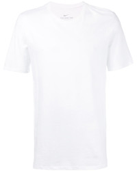 weißes T-Shirt mit einem Rundhalsausschnitt von Nike