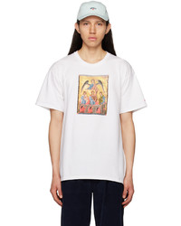 weißes T-Shirt mit einem Rundhalsausschnitt von Noah