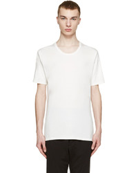 weißes T-Shirt mit einem Rundhalsausschnitt von Nude:mm