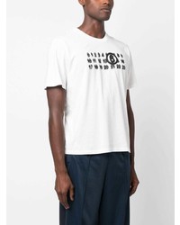 weißes T-Shirt mit einem Rundhalsausschnitt von MM6 MAISON MARGIELA