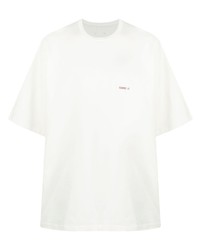 weißes T-Shirt mit einem Rundhalsausschnitt von Oamc