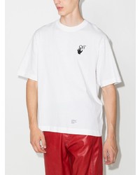 weißes T-Shirt mit einem Rundhalsausschnitt von Off-White