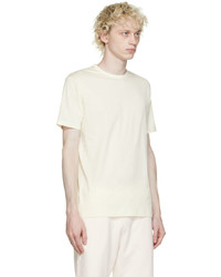 weißes T-Shirt mit einem Rundhalsausschnitt von Sunspel