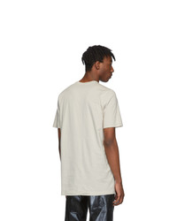 weißes T-Shirt mit einem Rundhalsausschnitt von Rick Owens