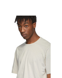 weißes T-Shirt mit einem Rundhalsausschnitt von Rick Owens