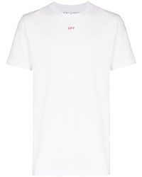 weißes T-Shirt mit einem Rundhalsausschnitt von Off-White