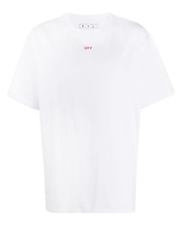 weißes T-Shirt mit einem Rundhalsausschnitt von Off-White