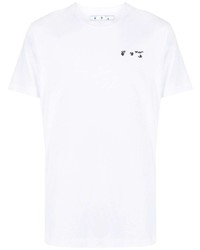 weißes T-Shirt mit einem Rundhalsausschnitt von Off-White