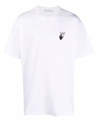 weißes T-Shirt mit einem Rundhalsausschnitt von Off-White