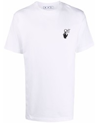 weißes T-Shirt mit einem Rundhalsausschnitt von Off-White