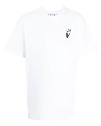 weißes T-Shirt mit einem Rundhalsausschnitt von Off-White