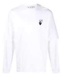 weißes T-Shirt mit einem Rundhalsausschnitt von Off-White