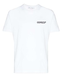 weißes T-Shirt mit einem Rundhalsausschnitt von Off-White