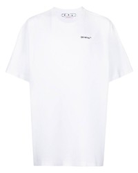 weißes T-Shirt mit einem Rundhalsausschnitt von Off-White