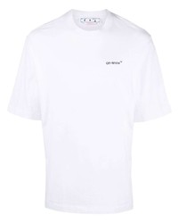 weißes T-Shirt mit einem Rundhalsausschnitt von Off-White