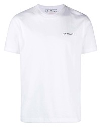 weißes T-Shirt mit einem Rundhalsausschnitt von Off-White