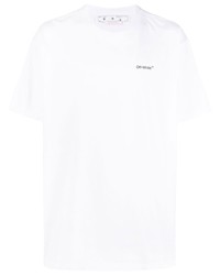 weißes T-Shirt mit einem Rundhalsausschnitt von Off-White