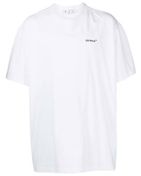 weißes T-Shirt mit einem Rundhalsausschnitt von Off-White