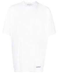 weißes T-Shirt mit einem Rundhalsausschnitt von Off-White