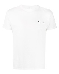 weißes T-Shirt mit einem Rundhalsausschnitt von OKLYN