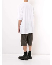 weißes T-Shirt mit einem Rundhalsausschnitt von Rick Owens DRKSHDW