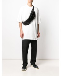 weißes T-Shirt mit einem Rundhalsausschnitt von Rick Owens