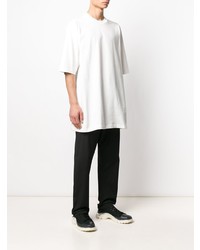 weißes T-Shirt mit einem Rundhalsausschnitt von Rick Owens