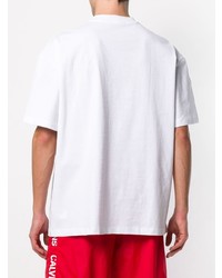 weißes T-Shirt mit einem Rundhalsausschnitt von Calvin Klein Jeans