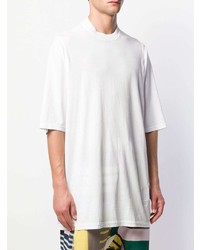 weißes T-Shirt mit einem Rundhalsausschnitt von Rick Owens DRKSHDW