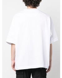 weißes T-Shirt mit einem Rundhalsausschnitt von Juun.J