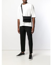 weißes T-Shirt mit einem Rundhalsausschnitt von Homme Plissé Issey Miyake