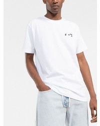 weißes T-Shirt mit einem Rundhalsausschnitt von Off-White