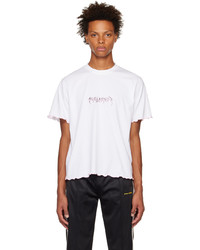 weißes T-Shirt mit einem Rundhalsausschnitt von PALMER