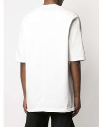 weißes T-Shirt mit einem Rundhalsausschnitt von Rick Owens