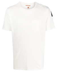 weißes T-Shirt mit einem Rundhalsausschnitt von Parajumpers