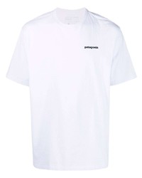 weißes T-Shirt mit einem Rundhalsausschnitt von Patagonia