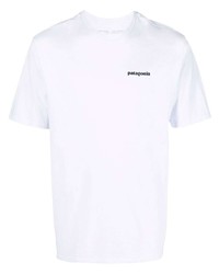 weißes T-Shirt mit einem Rundhalsausschnitt von Patagonia