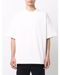 weißes T-Shirt mit einem Rundhalsausschnitt von Jil Sander