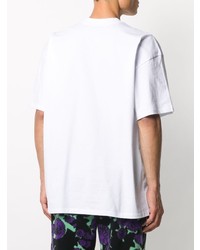 weißes T-Shirt mit einem Rundhalsausschnitt von MSGM