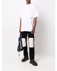 weißes T-Shirt mit einem Rundhalsausschnitt von MSGM