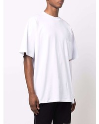 weißes T-Shirt mit einem Rundhalsausschnitt von MSGM